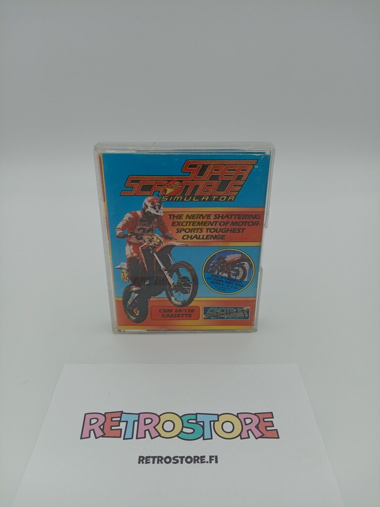 commodore 64 super scramble simulator kasetti etukansi