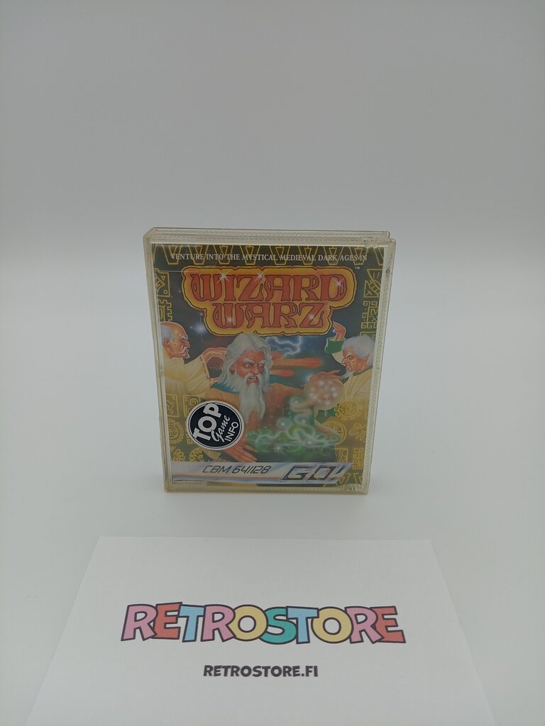 commodore 64 wizard warz kasetti etukansi