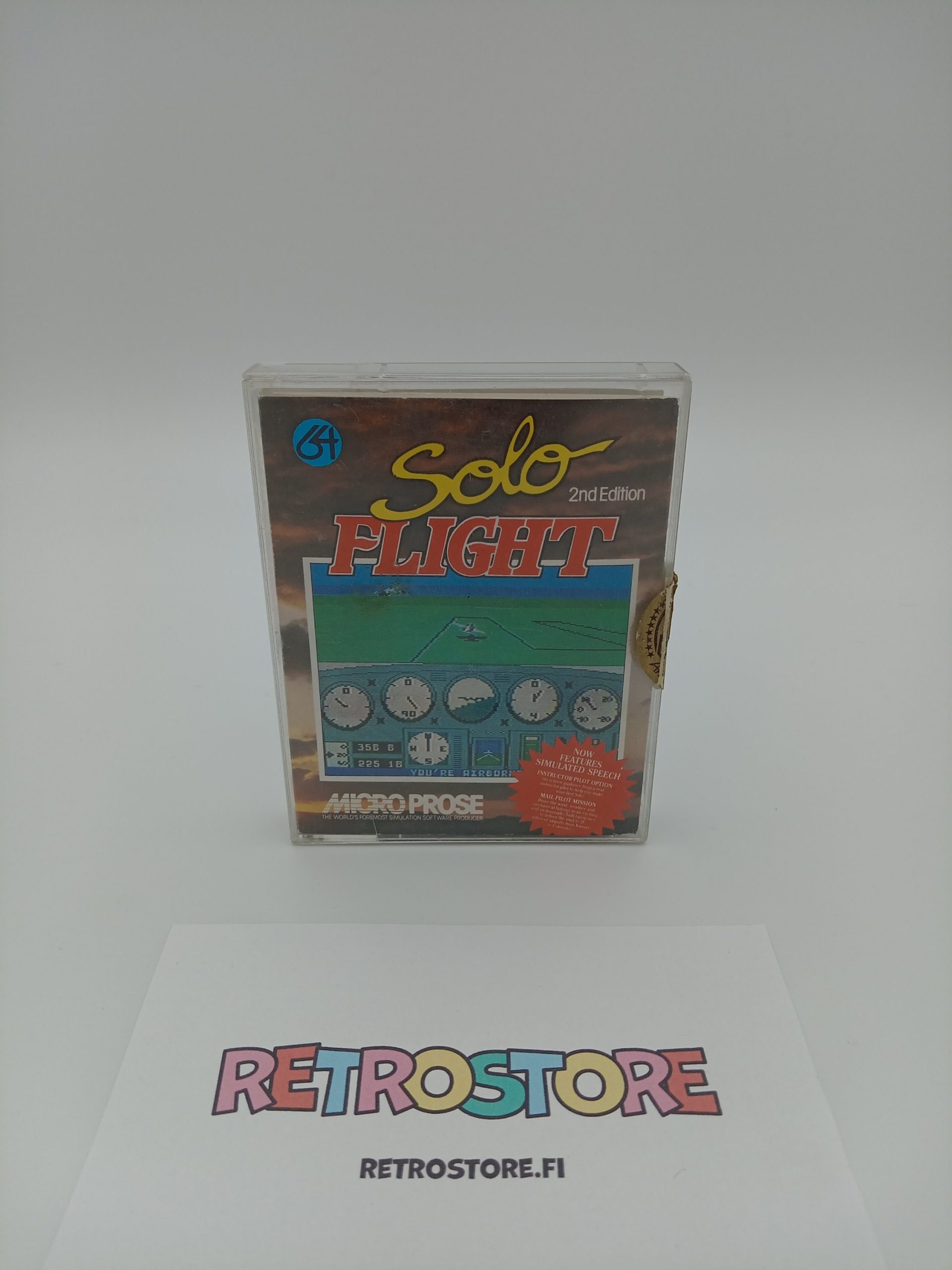 commodore 64 solo flight kasetti etukansi