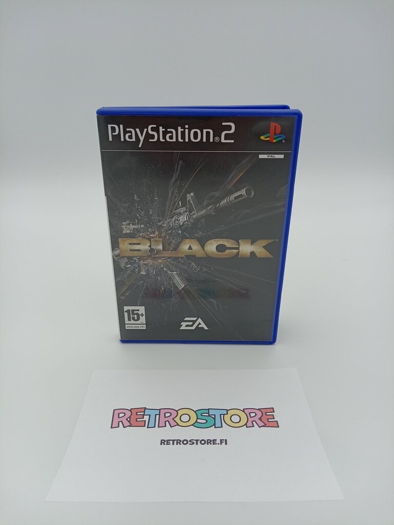 Playstation 2 black etukansi