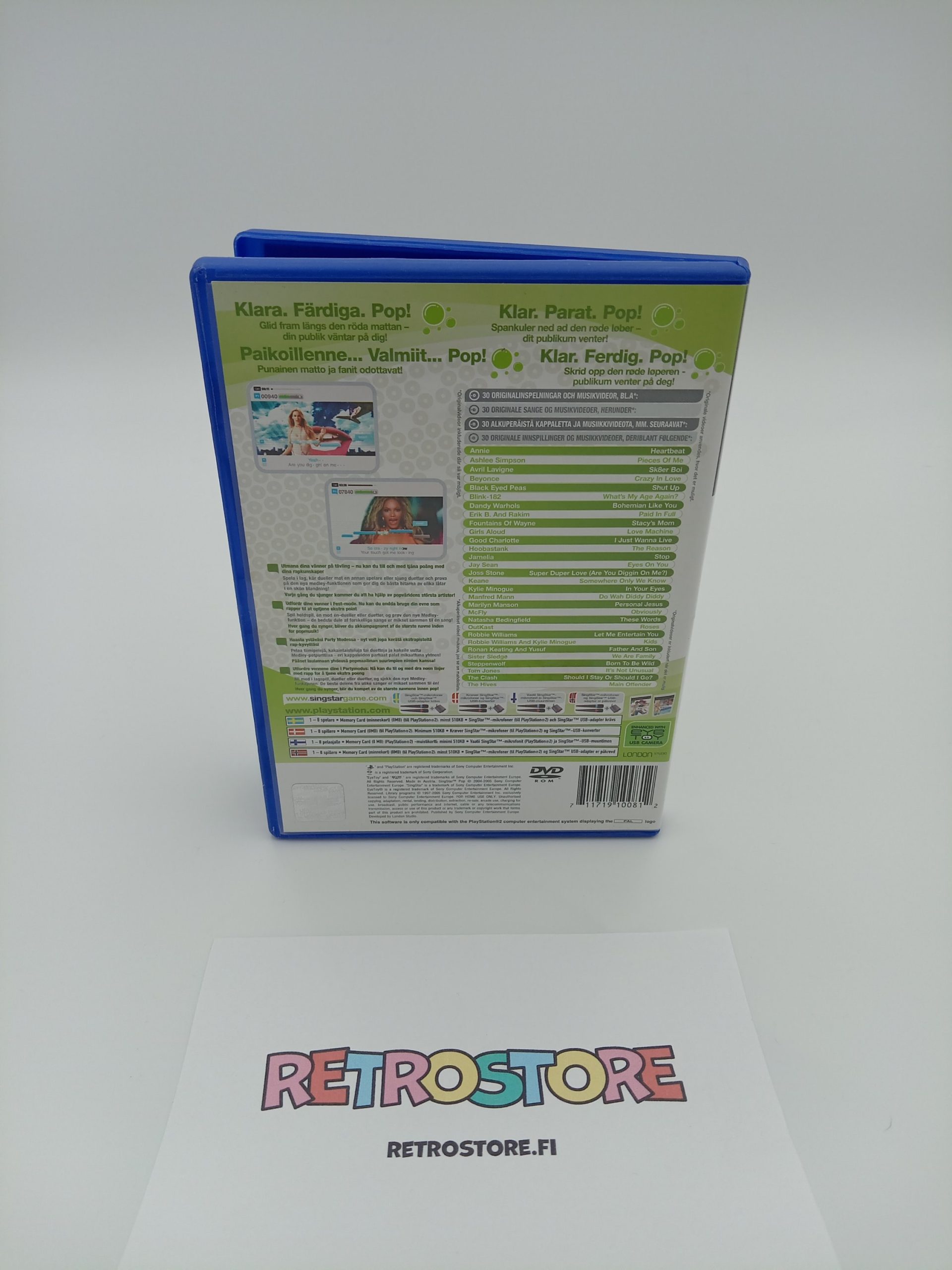 Playstation 2 singstar pop takakansi