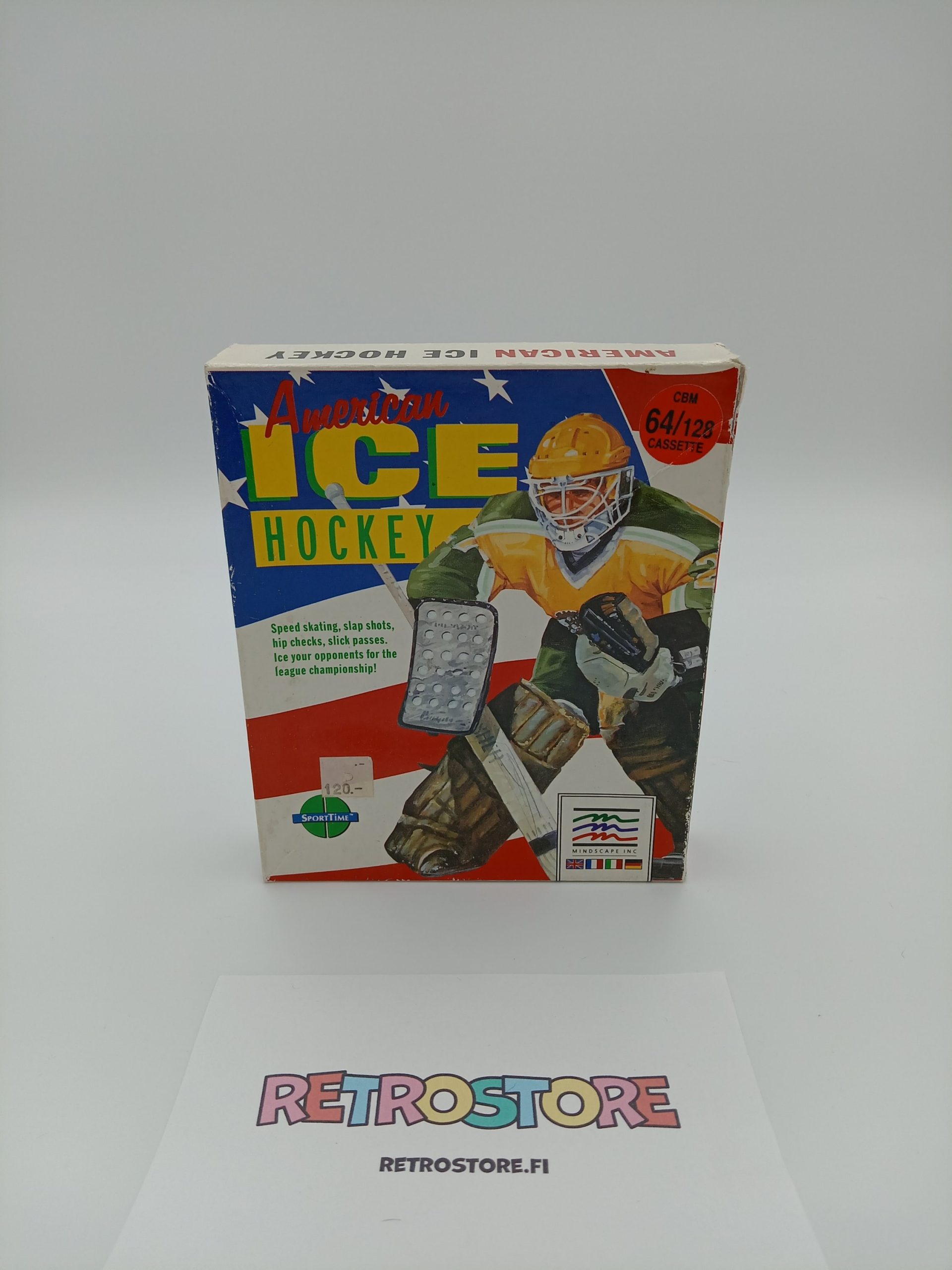 commodore 64 american ice hockey kasetti etukansi