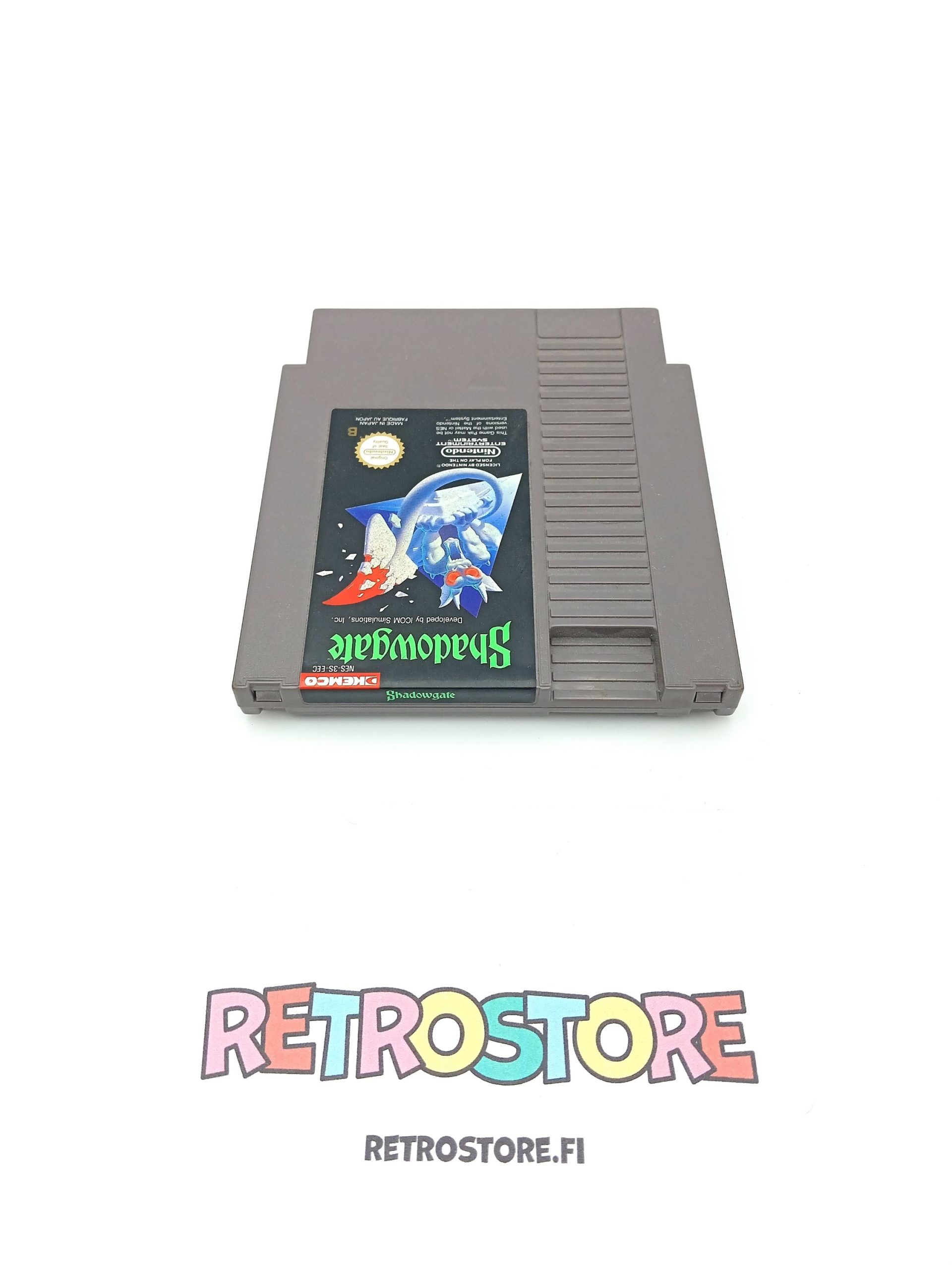 nes shadowgate yläetiketti