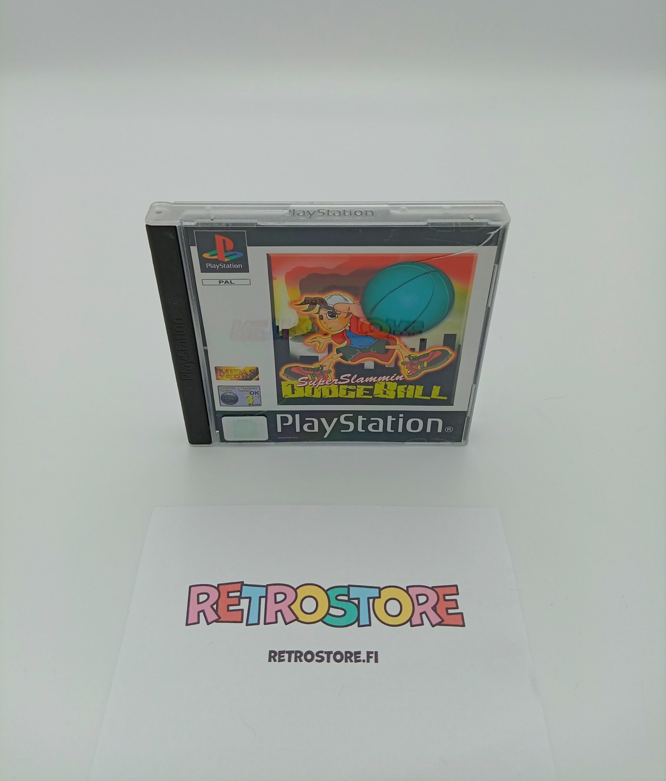 ps1 super slammin dodgeball etukansi