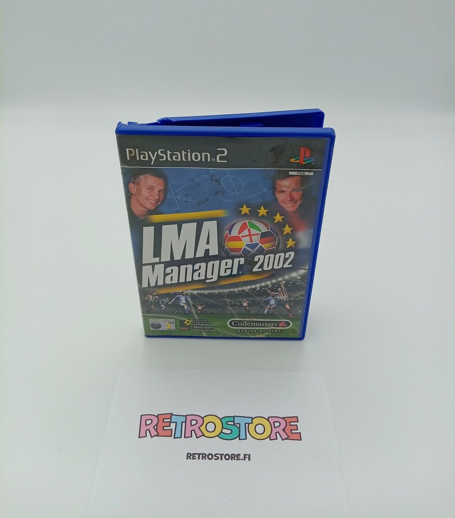 ps2 lma manager 2002 etukansi, kotelo rikki