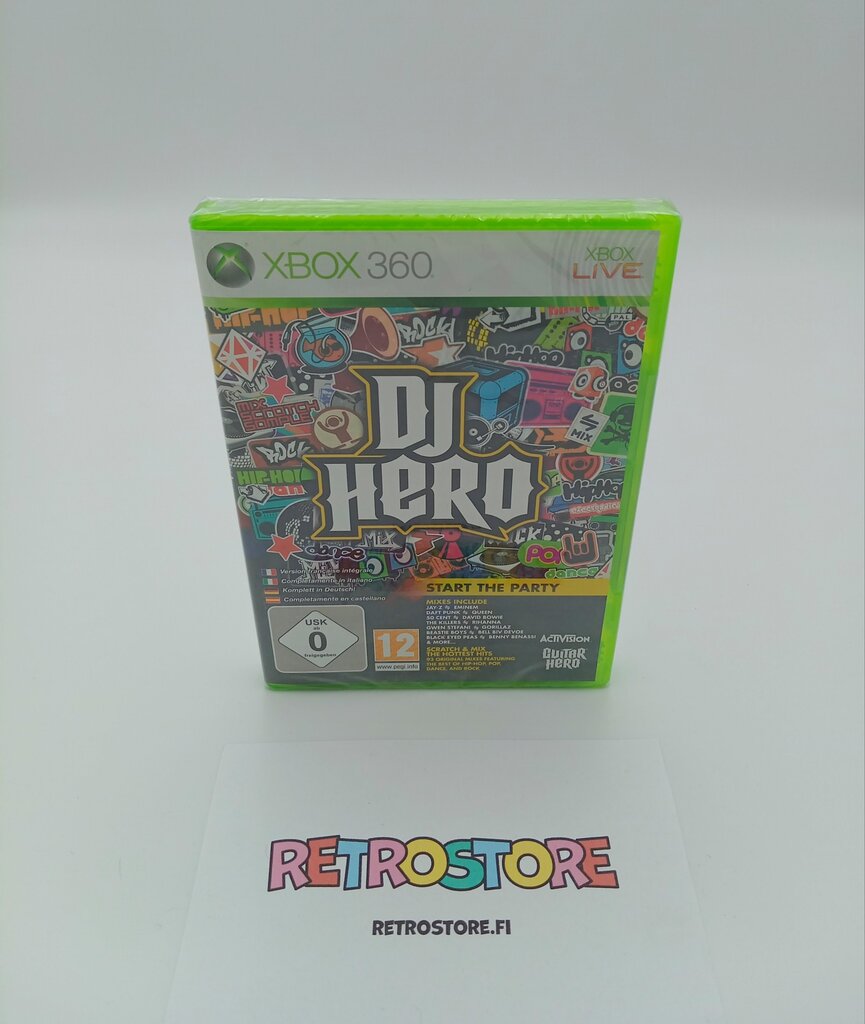 xbox 360 dj hero etukansi, sinetöity