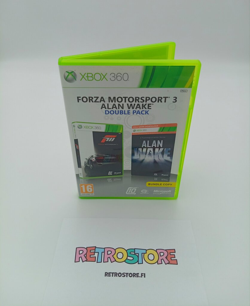 xbox 360 forza motorsport 3 ja alan wake etukansi