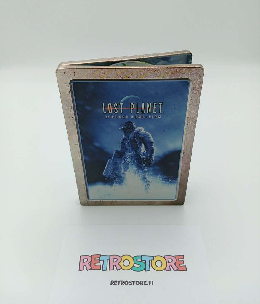 xbox 360 lost planet etukansi, peltikotelo