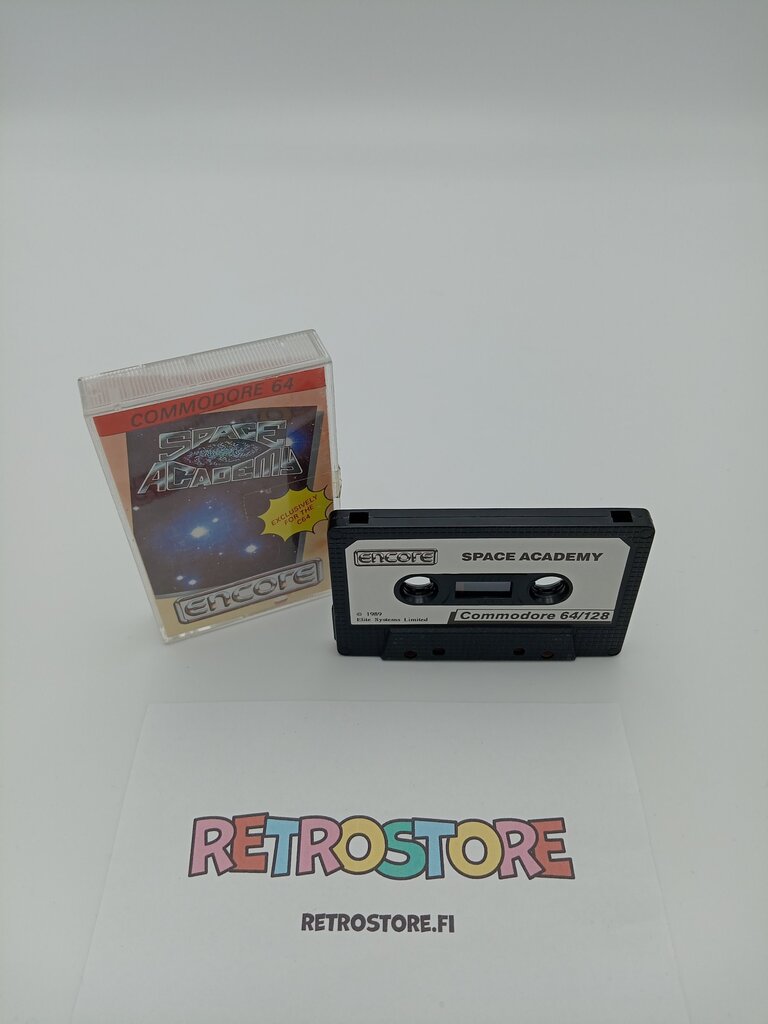 commodore 64 space academy kasetti ja kotelo