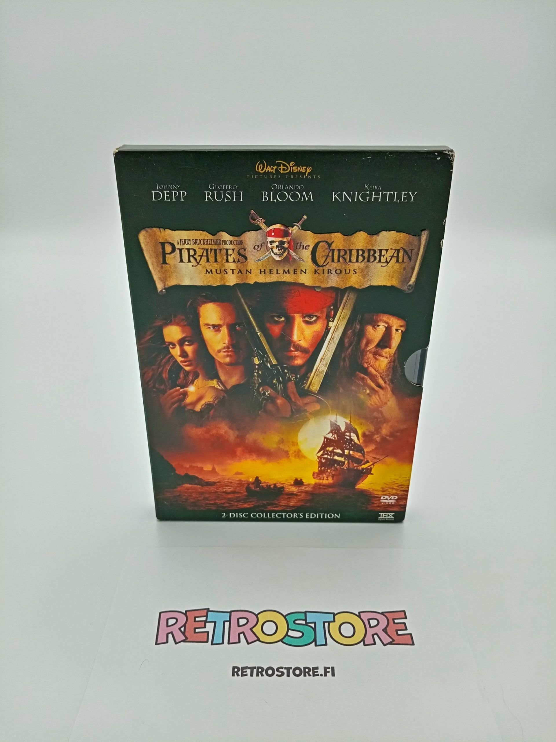 dvd pirates of the caribbean mustan helmen kirous etukansi