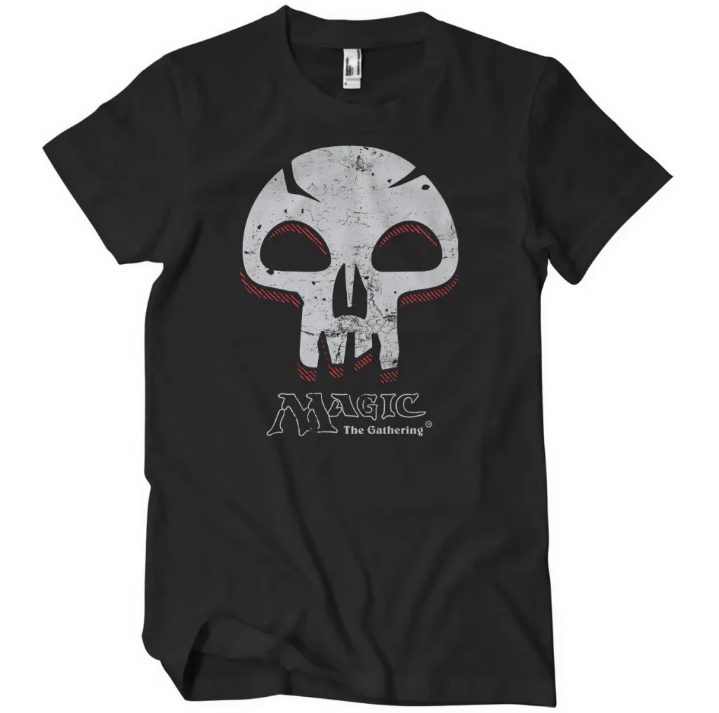 MTG-Black-Mana-Skull-t-paita-musta-fanituote