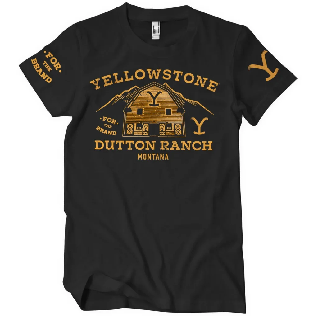 yellowstone t-paita, musta