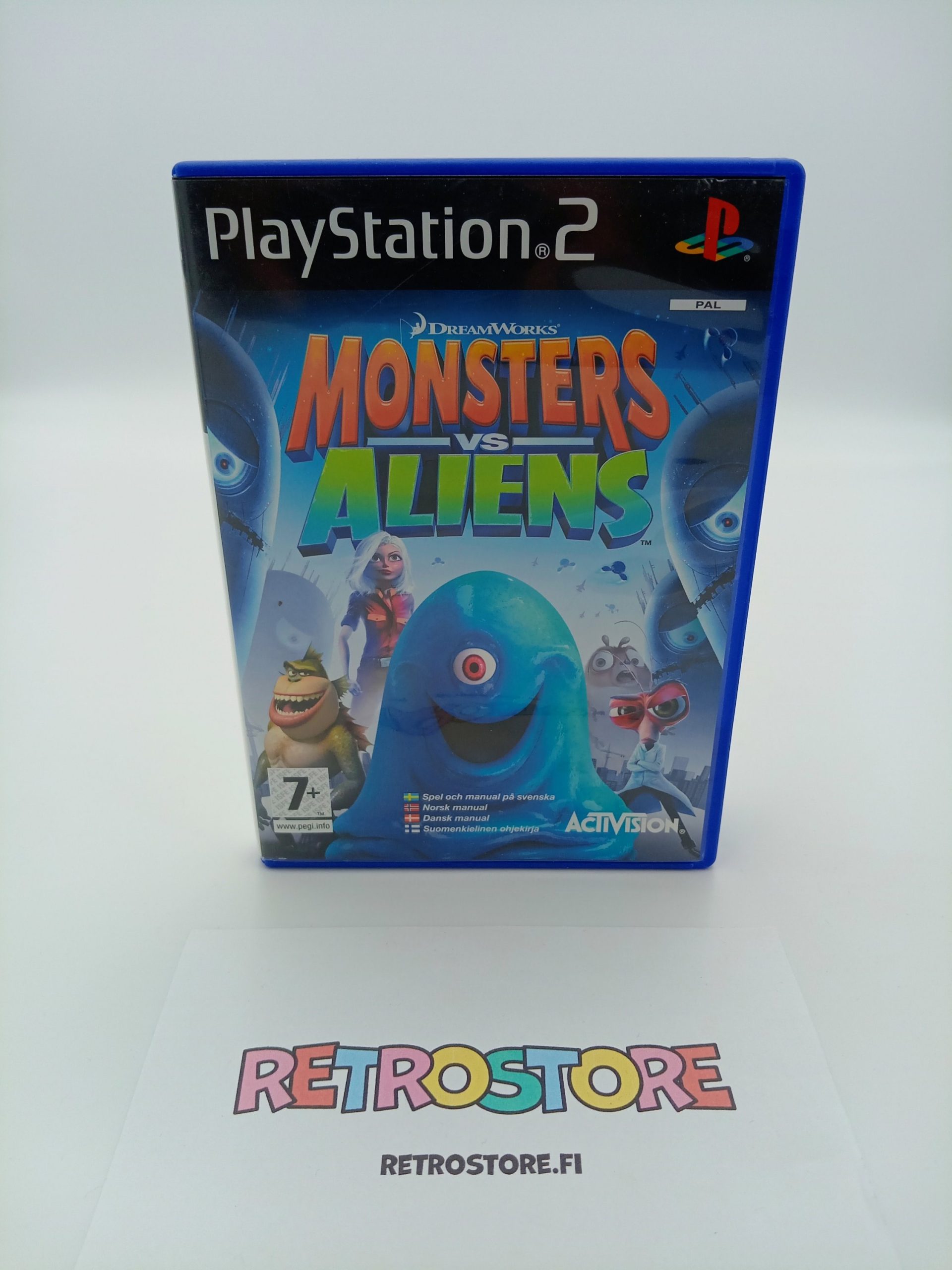 ps2 monsters vs aliens etukansi