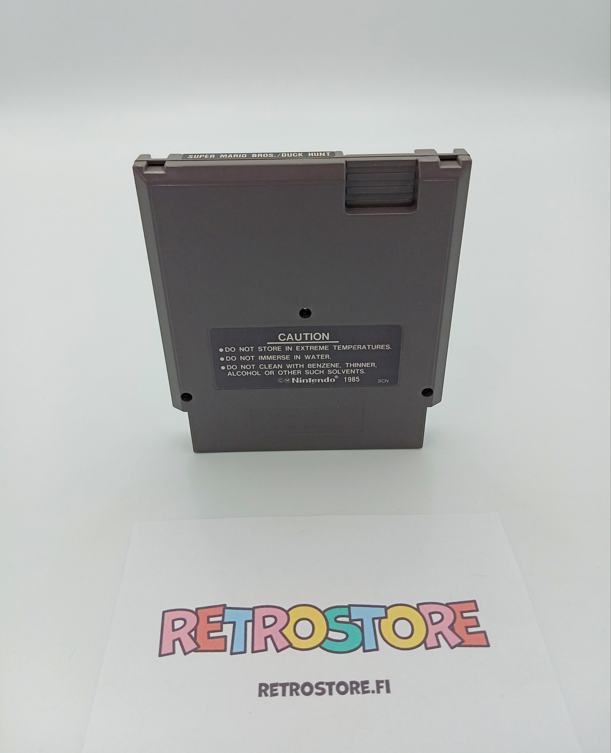 Super Mario Bros ja Duck Hunt NES pelkkä kasetti SCN takakansi