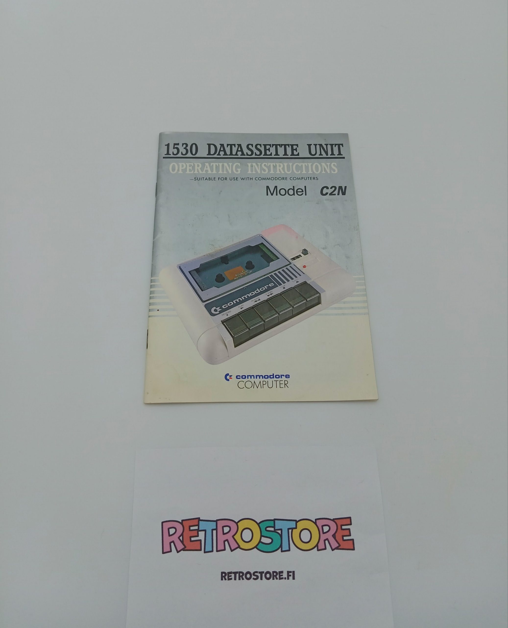 Alkuperäinen Commodore 1530 Datassette Unit Operating Instructions -käyttöohjekirja