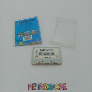 10th Frame Commodore 64 -pelin takakansi ja kasetti, saranat rikki