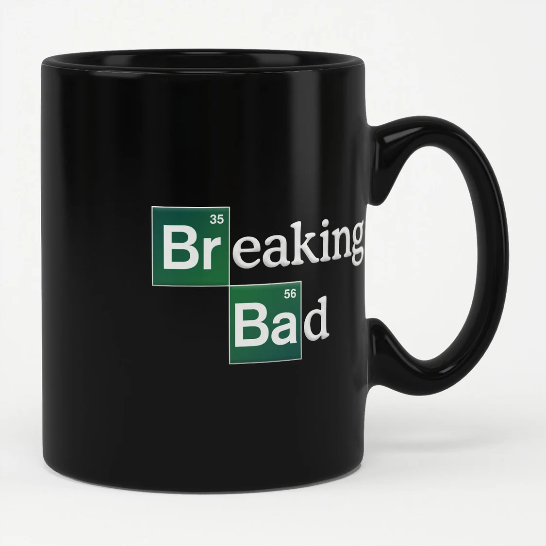 Breaking Bad -muki ikonisella logolla valkoisella taustalla