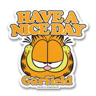 Garfield Have A Nice Day -tarra valkoisella taustalla