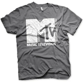 MTV Cracked Logo -t-paita valkoisella taustalla